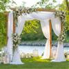 JTOOYS Tenda bianca per matrimonio, 150 x 600 cm, decorazione a mano libera, arazzo da parete, decorazione per soggiorno, matrimonio, cerimonia, decorazione per palcoscenico