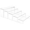 Culinavog 5 Alzate in Acrilico Trasparente per Esposizione, 5 Misure | Espositore Plexiglass A4 Ideale per Profumi e Dolci, Design Elegante e Salvaspazio per Ogni Ambiente