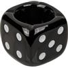 BLUECHOLON Posacenere a forma di dado, in gres resistente, antivento, colore casuale: bianco o nero, 8 x 7,5 cm