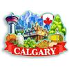 Quwsne Calgary Canada magnete frigorifero souvenir città viaggi regali turistici 3D monumenti classici fatti a mano artigianato decorazione casa -1853
