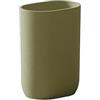 COSMIC ALIFE Vaso Portaspazzolini per Piano del Bagno con Design Minimalista e Funzionale. Supporto per Spazzolini da Denti di Colore Verde Pallido