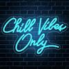 RuCvixkt Chill Vibes Only - Targa al neon a LED, decorazione da parete, luce notturna per camera da letto, salone di bellezza, salone da parrucchiere, bar, feste per ragazze e club