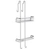 Metaltex Origin LUXY - Mensola per doccia da appendere, con protezione in silicone, colore: Argento