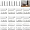 JiaHeHe 12 Pezzi Scarpe da Tensione per Tende Pieghe, Supporti per Accessori Per Tenda Pieghe Ricambi Fissaggio Tenda Pieghe Con Colla O Viti Supporto Piegato Universale Misura 29 x 11 mm