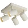 Qazqa faretto orientabile 4 luci beige quadrato 20cm Jeana