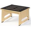 RayLove Uno sgabello in legno da 8,7 pollici per adulti e anziani con rivestimento in gomma antiscivolo, per interni ed esterni, supporto portatile in legno per bagno, cucina, comodino e altro ancora (Gulanmu