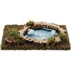 Holyart Ponte presepe, ruscelli, staccionate: Laghetto con cigni per presepe 20x13