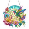 mimzemamz Diamond Painting Kit Completo,DIY 5D Diamond Painting Adulti Carillon Eolico con Catena,Pittura Diamante Forma di Uccellino e Fiori per Decorare Ingressi,Pareti e Finestre