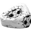 Highdi Calcio Pouf Poltrona a Sacco per Bambini Adulti Ragazzi, Bean Bag Fodera per Sacco di Fagioli per Decorazione della Soggiorno Giardino Salotto, Senza Ripieno (70x80cm,Bianco)