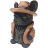 Generisch Bulldog - Statuetta di bulldog francese, in resina, per camera da, soggiorno, scrivania e libreria