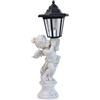 Jinhxofs Lampada Solare, Ragazza Angelo Con Cesto Bianco LD26030, Stile Europeo | Decorativa, Statua con Lanterna, in Resina, Luce Solare da Giardino, per Sentiero, Amanti Del Giardinaggio