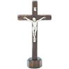 La Balestra Crocifisso da Tavola - Artigianale Made in Italy Cristo e INRI Placcati Argento 999 - Crocifissi da Tavola in Legno, Cura e Precisione dei dettagli di Gesù Crocifisso - 14,7x7.2 cm