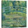 Posterlounge Lo stagno delle ninfee Stampa su tela | 70 x 70 cm di Claude Monet Verde Quadri Decorazione per pareti