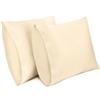 Lirex 2-Pack Federe per Cuscini, 100% Cotone Traspirante Federe Pillow Covers, 40 x 40 cm, Bianco Crema