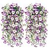FOSDICK 2 Pezzi Fiori Finti da Esterno Pendenti, Piante Finte da Esterno | Pianta Finta da Esterno, Fiori Artificiali Realistici, Piante Artificiali per Matrimonio Patio Balcone Giardino Parete, 77 CM