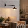 B·LED BARCELONA LED BARCELONA LED Applique PETTI E27 Vintage Industriale Orientabile Nero | Alluminio, Braccio Snodabile 180°, Cavo Con Interruttore, Spina Europea, 40W Max., 220-240V AC