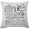 Aconesong 18 Anni Compleanno Ragazza Regalo Regali della Ragazza di 18 Anni Regali di Compleanno per Copricuscini e Federe Ragazzi Compleanno per 18 Anni Coming Age Regali (18th)