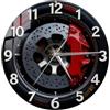 Fzaqwen Orologio da Parete Orologio Freno a Disco Rotondo Quadrante Stampato con Numeri Lancette Argento Aspetto Meccanico Contrasto Elevato Installazione a, Colorato, 250 250 3mm