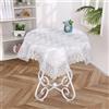 Whakano Elegante tovaglia in pizzo con ricamo, in poliestere con nappe, per matrimoni, banchetti, compleanni, feste, casa, cucina, per tavolo da pranzo, tavolo da giardino, tavolino da caffè, bianco, 30 x 45