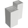 Centro Faretti CF CFOriginal Applique a Parete in Gesso Ceramico Doppio Cubo per 4 Lampadine GU10, 16x22 cm, Profondità 9 cm