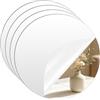 Segus Specchio Adesivo da Parete, 4 Pezzi 30x30cm Specchio Rotondo Acrilico | Senza Foratura, per Soggiorno, Camera da Letto, Bagno, Ingresso, Decorazioni Casa, Centro del Tavolo