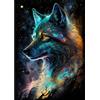 QENSPE 5D Diamond Painting Kit Completo, Lupo Diamond Painting Adulti, Pittura Diamante, Fantasy Diamond Painting per Bambini DIY Strass Decorazione per Casa e Pareti 30x40cm