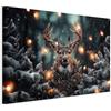 murando - Quadro Moderno Soggiorno Grandi, Natalizio Cervo nella, 120x80 cm | Chiodi Inclusi, 1 Pezzo, Pannelli Decorativi per Pareti, Decorazione da Parete, Resistenti Allo Sbiadimento