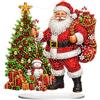 AIRDEA In Piedi Babbo Natale Diamond Painting Acrilico Doppia Faccia, Design Speciale Decorazione da Tavolo Albero di Natale Diamond Painting Kit Completo, Diamantini Crystal Art Decoro da Scrivania