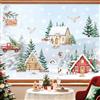 Supzone Vetrofanie Natalizie 9 Fogli Albero Fiocchi Neve Inverno Adesivi Finestre | Elettrostatici UV, Doppio Lato, 20x29 cm, Riutilizzabili, Per Vetri, Vetrine, Auto, Casa, Feste, Inverno e Natale