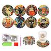 huiyaxun Sottobicchieri Diamond Painting con Supporto, Set Fai da te Pittura a Diamante Gatto, 5D Sottobicchieri per Pittura, per Adulti e Bambini, Hobby Creativi e Bricolage Decorativo Casa, 8 Pezzi