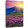 ARTTOR Moderno Quadro su Tela 50x70 cm Verticale Paesaggi Natura - 2676 | Prato Montagne Paesaggio Quadro Decorativo Piccolo Soggiorno Camera da Letto Decorazione da Parete Arte da Parete ARTTOR