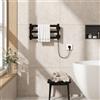 YU YUSING Scaldasalviette Elettrico Bagno, Asciugamani con Radiatore | Termoarredo Elettrico, Asciugamani Elettrico, Portasciugamani, 33W, 21x40x3cm, Interruttore, Temperatura Costante, Nero