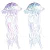 Ieron 2 Confezioni di luci a Forma di Medusa iridescenti Glitterate, luci da Giardino a Forma di Medusa Luminose alimentate a Batteria, Lampada Creativa a Forma di Medusa per Feste a Tema Oceano di
