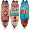 KMQRDZi 3 tavole da surf decorative extra large, 80 x 25 cm, decorazione da parete in legno, stile tavola da surf, decorazione da parete per esterni, per camera da letto, piscina, bar