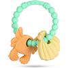 Vicloon Massaggiagengive, Dentizione Neonati Giocattolo Senza BPA Massaggia Gengive Neonati in Silicone Anello da Dentizione per Prima Infanzia Molar Lenire i Bambini, Verde chiaro