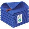 Moosfor Strofinacci 100% cotone, set da 6 pezzi, 30 x 30 cm, morbidi strofinacci da cucina, assorbenti, spessi e di alta qualità, colore: blu