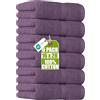 Utopia Towels Set di asciugamani Premio, 6 pezzi, 41x71 cm, Prugna | 100% cotone, morbidissimo, molto assorbente