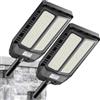 Adewalk 900W*2 Lampione Solare Led Esterno con Telecomando, IP66 Impermeabile Lampada Stradale Solare con Sensore di Movimento, 6500K Super Bright Lampioni da Giardino Esterno Solari per Garage