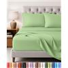 Utopia Bedding Set Lenzuola Letto 4 Pezzi, 135x190cm, Verde Salvia | Lenzuolo con Angoli, Lenzuolo Piatto e 2 Federe 50x75 - Una Piazza e Mezza - Oeko-Tex Certificato - Poliestre di Microfibra