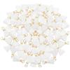 AebDerp 100pcs 2cm Mini Nappe Seta DIY Creazione Gioielli Accessori-Bianco | Piccole Nappe per Chiavi,Orecchini,Bracciali,Collane,Portachiavi,Nastri,Tende e Cucito Fai Da Te