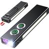 Babacom Torcia LED Ricaricabile con Clip [con Luce UV e COB Luce Laterale] | 1300lm Mini Torcia Potente con 7 Modalità, Impermeabile IP44 e Alluminio, Magnetica Flashlight per Outdoor/Emergenze/Lavoro