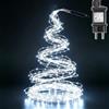 Cozymeow Luci Albero di Natale a Cascata 2m 400 LED con Spina,Bianco Freddo | 8 Modalità Mantello Luci Albero di Natale con Timer, IP65 Impermeabili Luci Albero Luminosa per Natale Interno Esterno