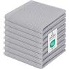 Moosfor Strofinacci in 100% cotone, set da 8 pezzi, 30 x 30 cm, grigio chiaro