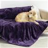 Dreamzie - Coperta Impermeabile per Cani - 127x152 cm - Viola | Copridivano Reversibile · Lavabile in Lavatrice · Pile Sherpa · Animali · per Letto, Divano e Auto · Extra Morbido