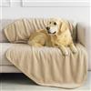 Dreamzie - Coperta Impermeabile per Cani - 100x120 cm - Beige | Copridivano Reversibile · Lavabile in Lavatrice · Pile Sherpa · Animali · per Letto, Divano e Auto · Extra Morbido