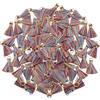 AebDerp 100pcs 2cm Mini Nappe Seta DIY Creazione Gioielli Accessori-Arcobaleno | Piccole Nappe per Chiavi,Orecchini,Bracciali,Collane,Portachiavi,Nastri,Tende e Cucito Fai Da Te