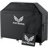 PATWING Copertura Barbecue da Esterno 600D Oxford Impermeabile，147x61x117cm | Nero, anti-UV, antivento, resistente agli strappi e alle intemperie, universale, per barbecue a gas, terrazza e giardino