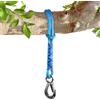 Vicloon Corda per Altalena, 120 cm Corda Altalena con Gancio Resistente, Contiene Fino a 200 kg, Set di Fissaggio per Campeggio All'Aperto, Amaca, Altalene, Blu