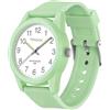 TENOCK Orologio analogico bambini 30m sottile morbido leggibile sportivo 5-15 anni regalo compleanno