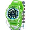 Juboos Orologio Analogico Per Bambini Con 7 Luci Notturne A Colori, Impermeabile, Cinturino Morbido, Orologio A Quarzo Per Ragazzi E Ragazze Di 5-18 Anni